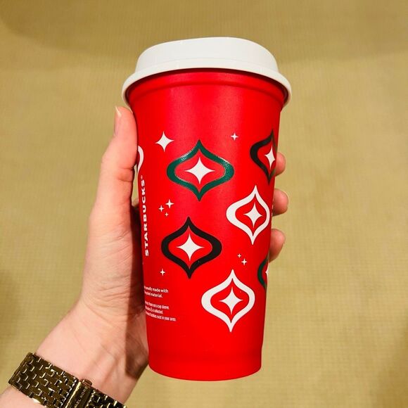 ☕️ Starbucks Holiday 2023 Reusable Coffee Cups & Lids (Set of 2) ☕️ - Picture 6 of 10